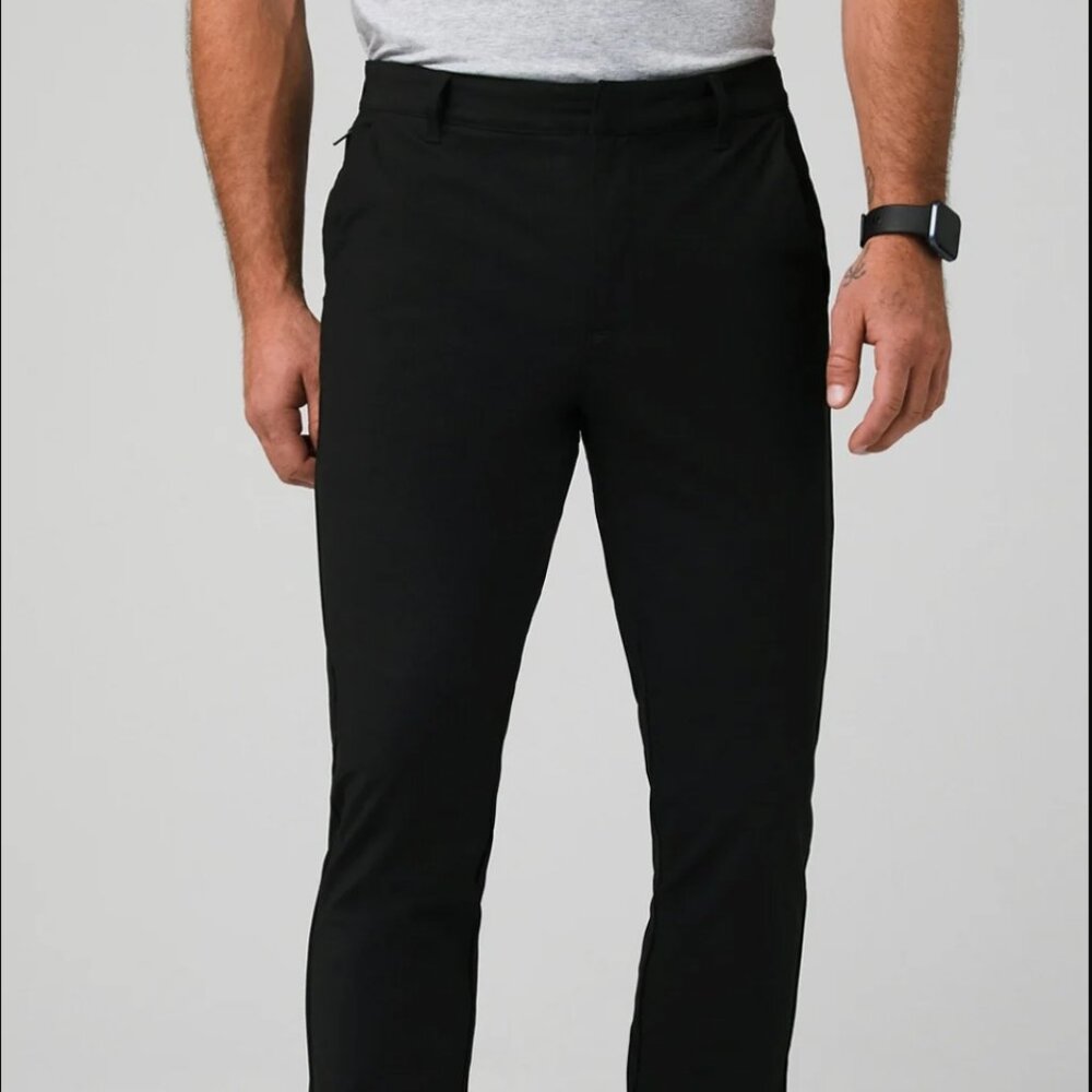 Fabletics The Don Trouser, Slim Fit, Black, 30Wx30L, EUC